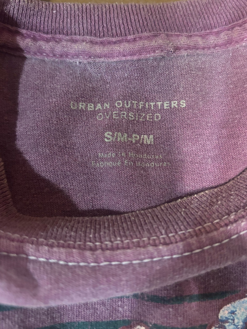 Urban Outfitters Oversized Purple Short Sleeve Tee